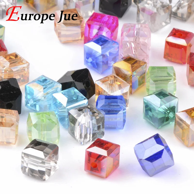 

High quality 200pcs mix beads AAAAA Square shape Upscale Austrian crystal beads 2mm 3mm 4mm 6mm 8 loose quadrate glass supply