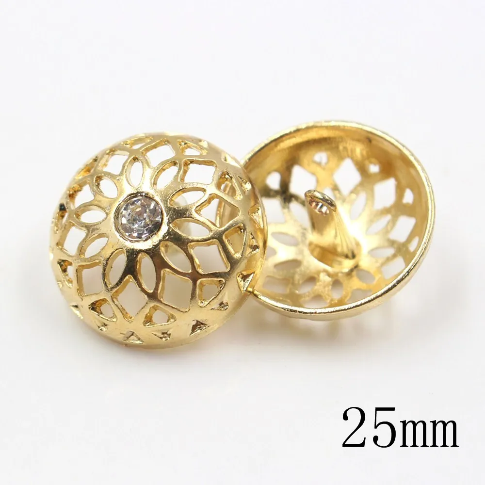 10pcs/lot Hollow Style metal buttons Gold for clothing sweater coat decoration shirt buttons accessories DIY JS-0278