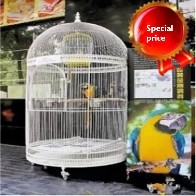 European decorative wrought iron bird cage Parrot starling landing big type cabinet window props wrought iron large bird cage