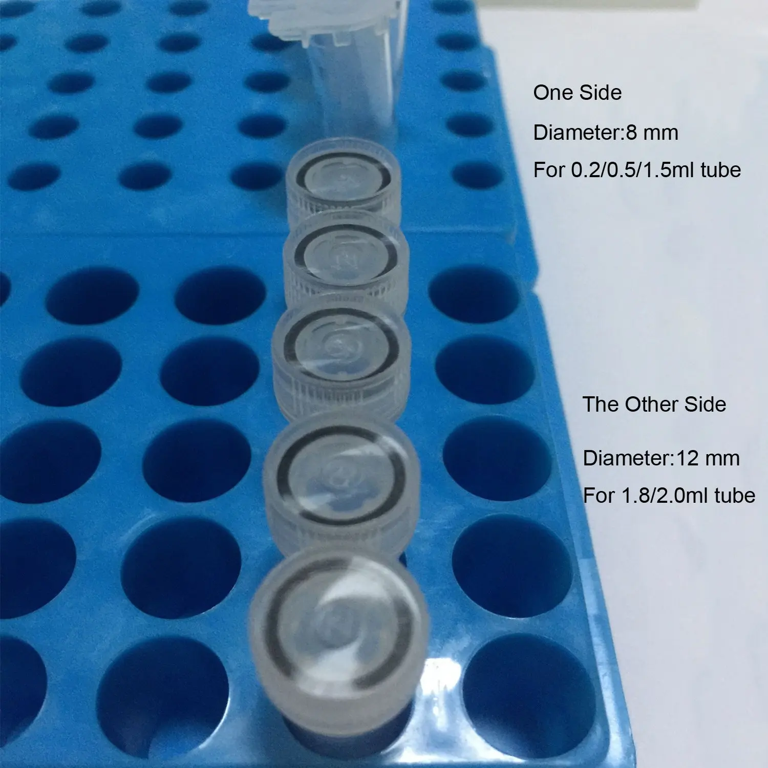 Support de Tubes en polypropylène, Double panneau, 60 Positions, pour microcentrifugeuse, Tubes 0.2/0.5/1.5/1.8/2.0ml, 5 pièces