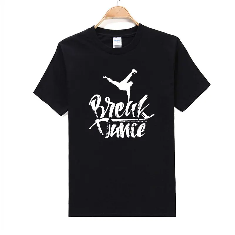 2019 Cotton  Breathable Slim Fit  sleeve Top Spring fashion break dance Print Tops Casual T Shirt Men's Clothing Plus Size