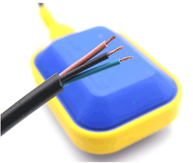 Alimentation électrique 24 VDC, interrupteur électronique à flotteur d'eau, longueur de câble en plastique 500 mm