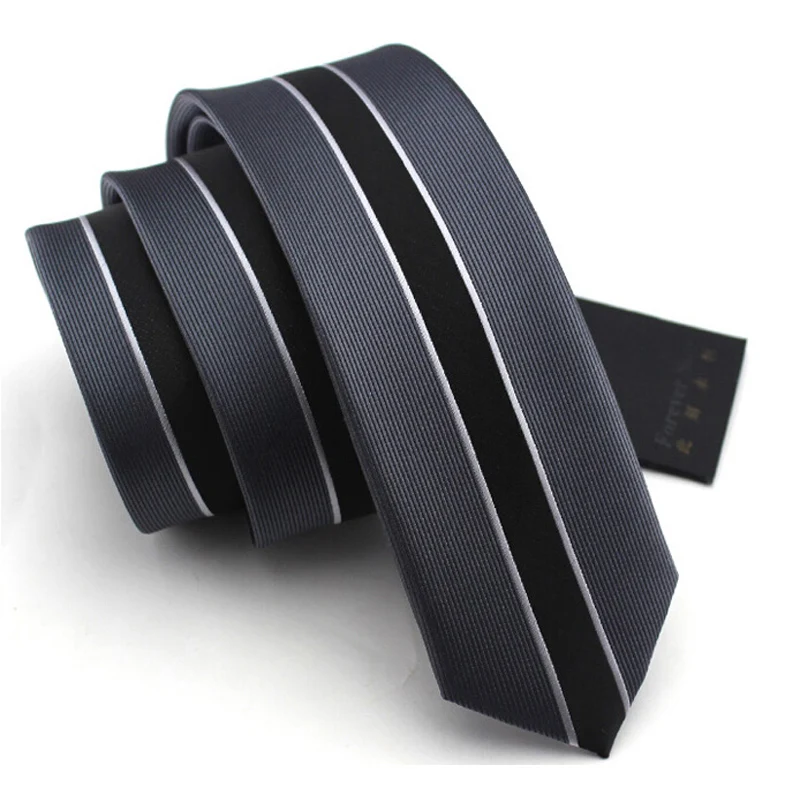 Luxury Brand New 5.5CM Slim Ties for Men Fashion High Quality Skinny Necktie Men's Silk Tie with Gift Box
