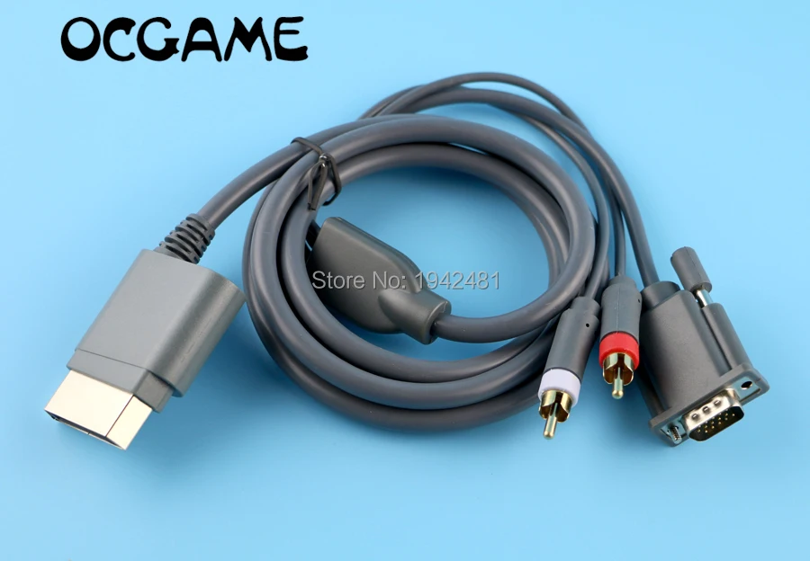 5PCS High Quality Video Audio AV PC Monitor VGA Cable Cord Connecter For Xbox 360 Xbox360