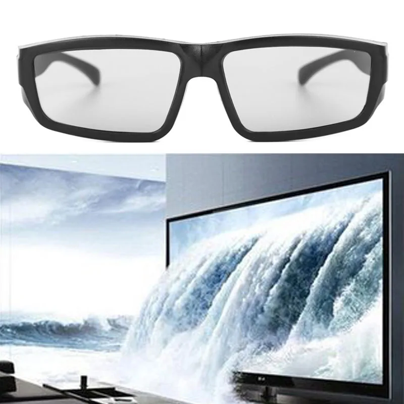 3D Glasses Black Circular Polarized Passive 3D Stereo Glasses For TV Real D 3D Cinemas qiang