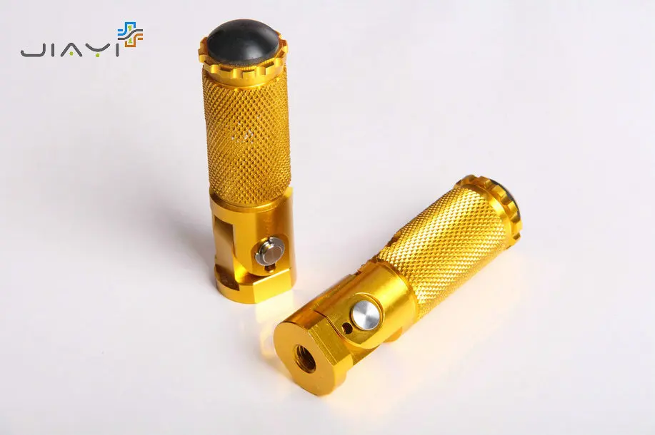 CNC Universal Folding Foot pegs Footpeg Rear set Rest Racing For Yamaha YZF R1 R6 FZ6 FZ1 XJR FJR Suzuki GSXR 600 750 1300 Gold