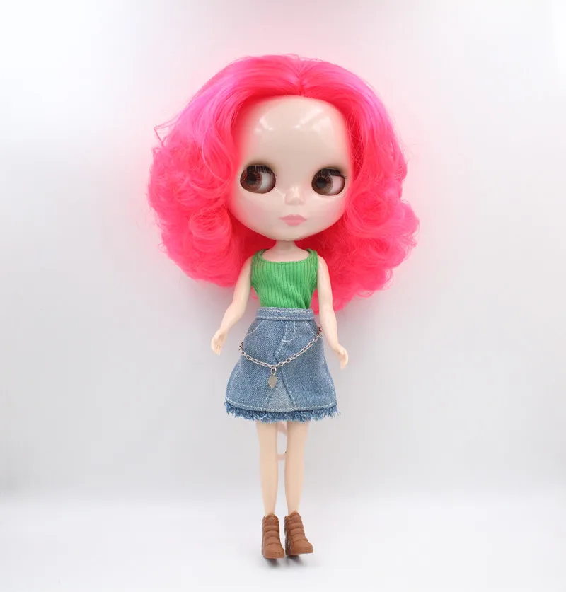 

Free Shipping big discount RBL-597 DIY Nude Blyth doll birthday gift for girl 4colour big eye doll with beautiful Hair cute toy