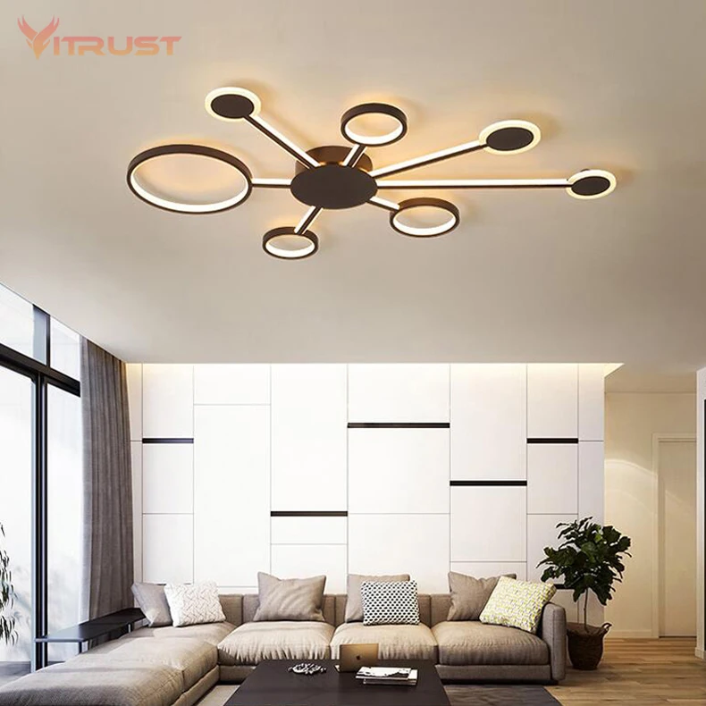 Creative Home Deco Ceiling lamp Coffee color surface mounted Ceiling light fixture Living Room Bedroom Home AC85-265V