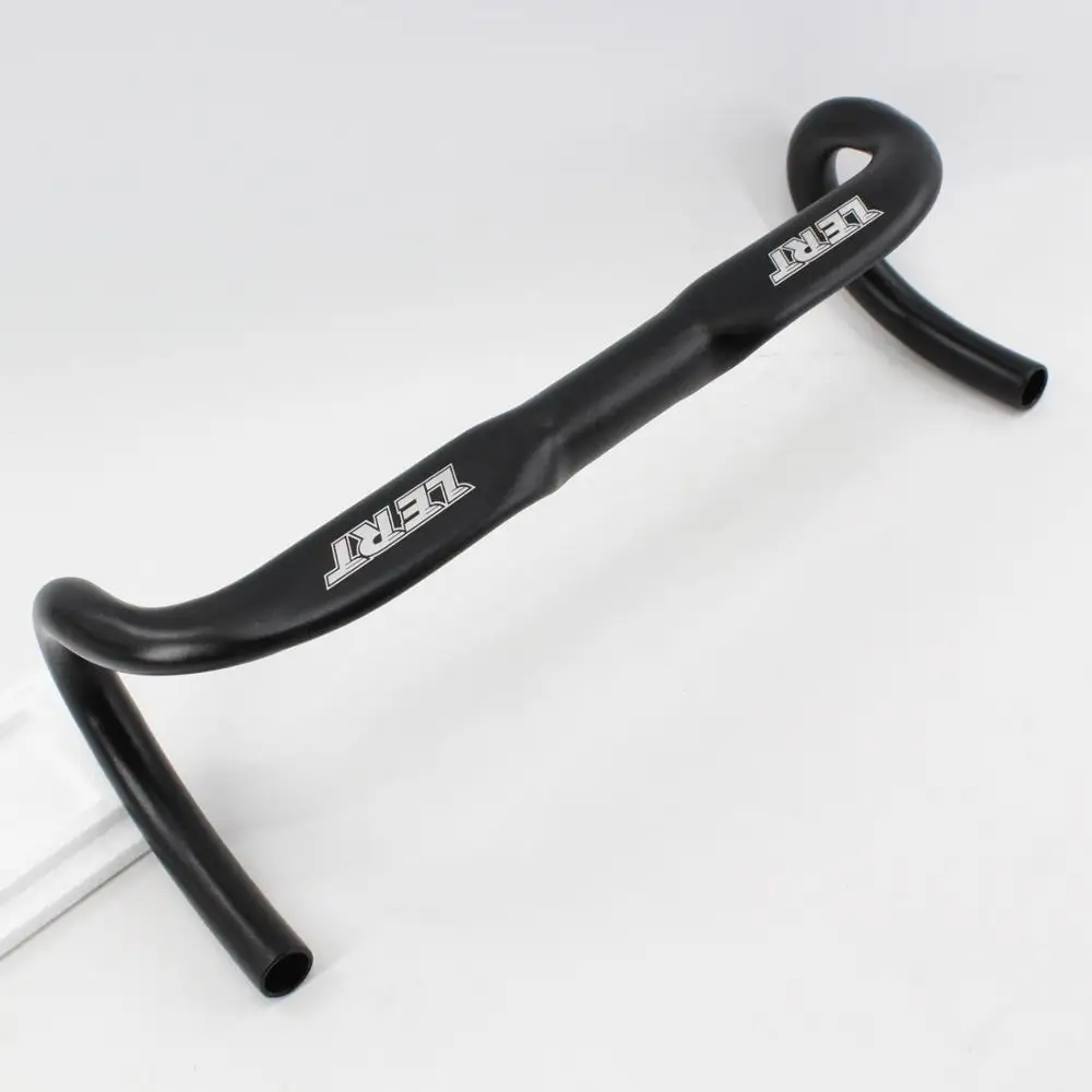 Road Bike Aluminum Alloy Handlebar Oblate Aero Bicycle Handlebar Road bent bars Matt Black 31.8*400 420 440mm New
