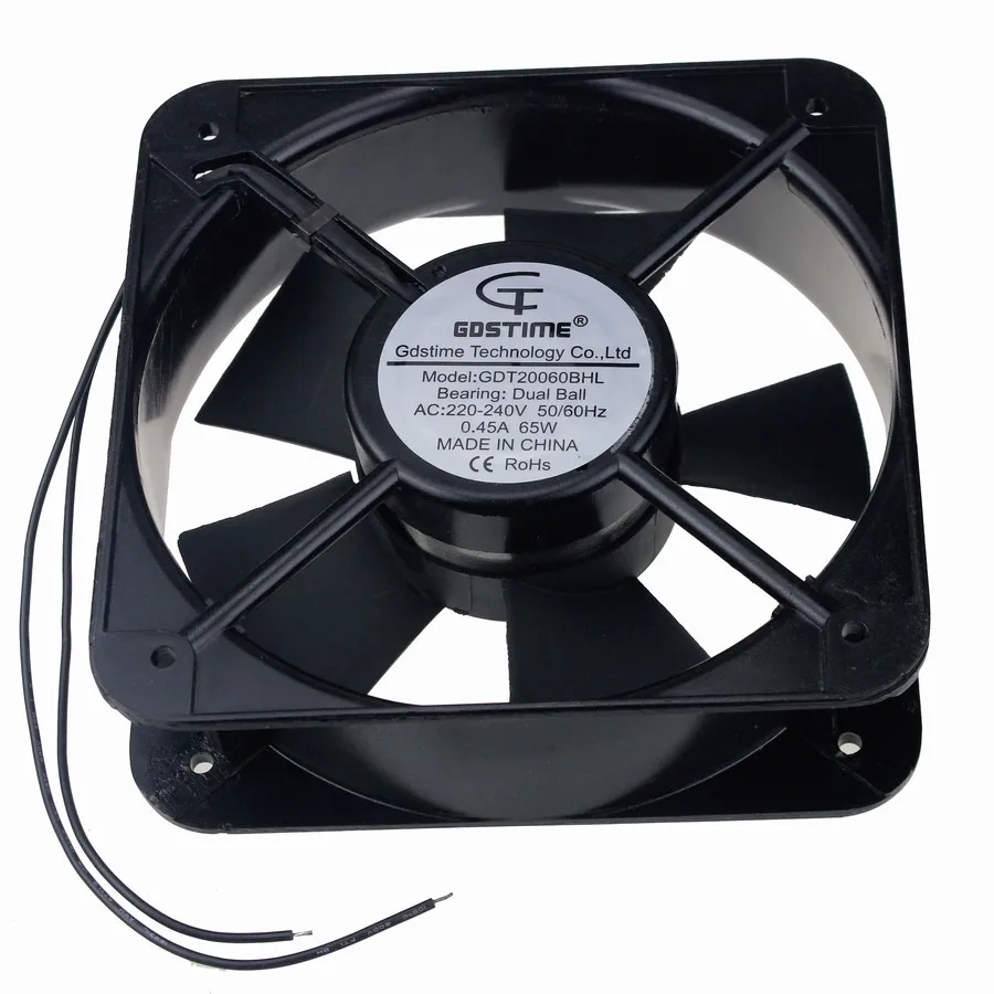 

2PCS Gdstime 200mm 200x60mm AC 220V 240V 20cm Axial Cooling Industrial Exhaust Fan