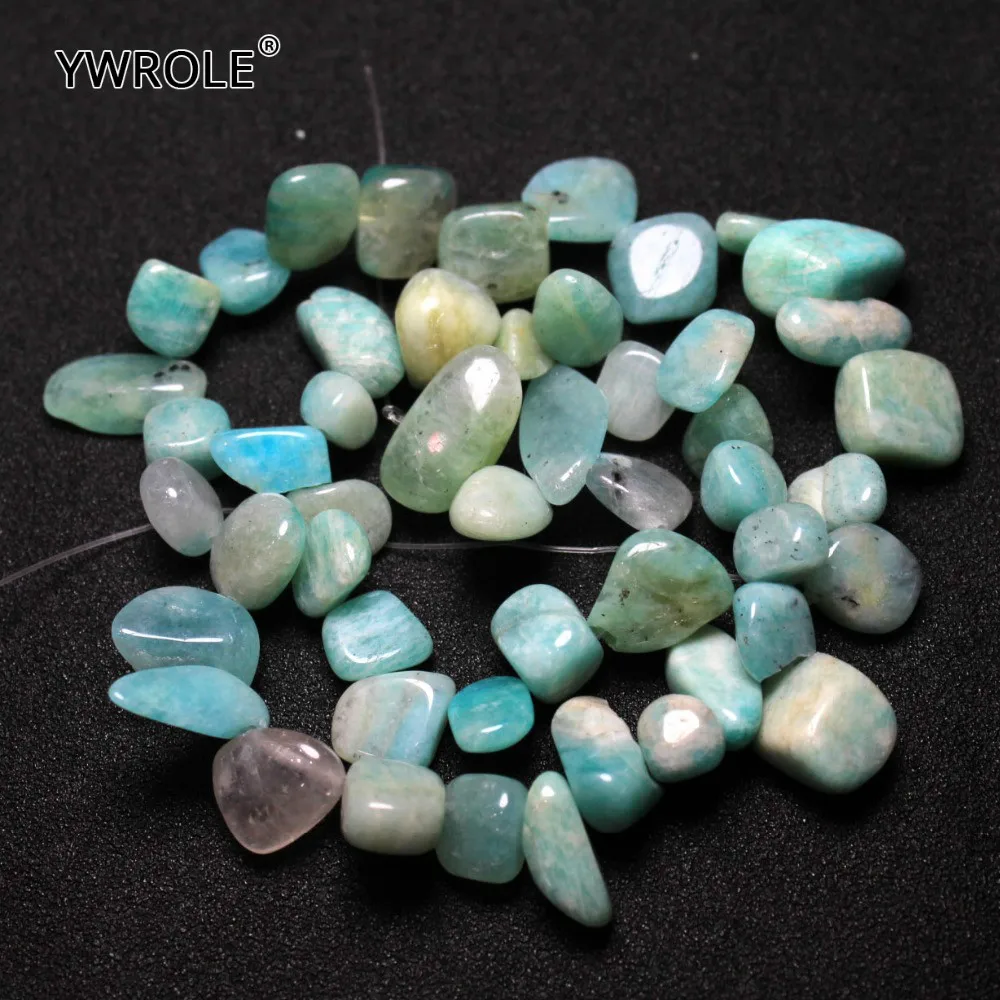 6-11mm Irregular Shape Natural Amazon Stone Side Hole Beads For Jewelry Making Strand 15'' DIY Necklace Bracelet Wholesale