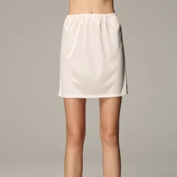 Íntimo Invisível Suave Modal Mini Saia Mulheres Bainha Metade Deslizamento de Cetim Meia Deslizamentos Saia Solta Saias Anágua Underskirt