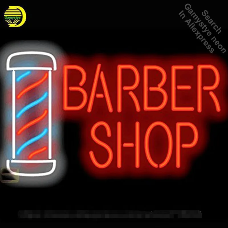 Leucht reklame für Friseur Shop Pol Neon Glühbirne Zeichen Bier Bar Pub Dekor Neonlicht Zeichen Glasröhre ikonische Werbung Nachtlicht Display