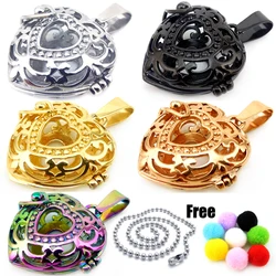 With Chain Gift Essential Oils Diffuser Locket Aromatherapy Locket 316L Stainless Steel Cage with Free Pads Drop Shipping