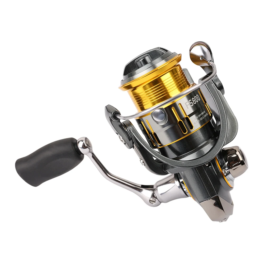 TSURINOYA FS800 FS1000 Spinning Reel Stainless Shallow Spool Ultralight Lure Baits Fishing Coil 10BB 5.2:1 4kg For Trout Fishing