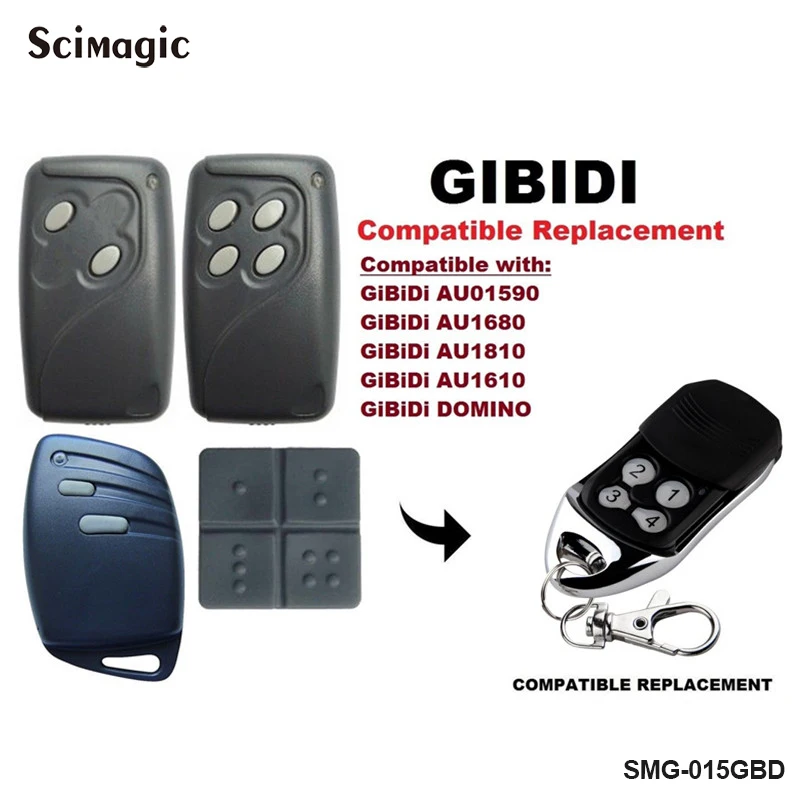 

GIBIDI Garage Door Remote Control 433MHz Rolling Code AU1600 AU1610 AU1680 AU1810 DOMINO Garage Command 433.92MHz Opener