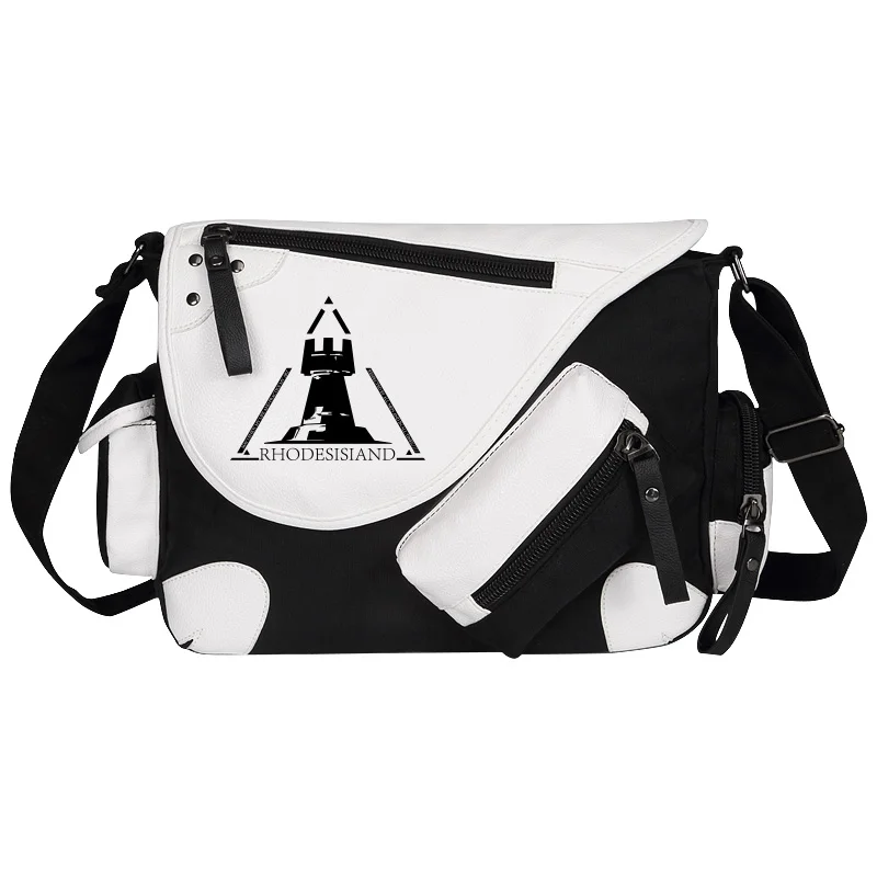 Cartoon Arknights Sanity Messenger Handbag Shoulder Bag Casual Canvas Messenger CrossBody Bag Printing School Book Bag