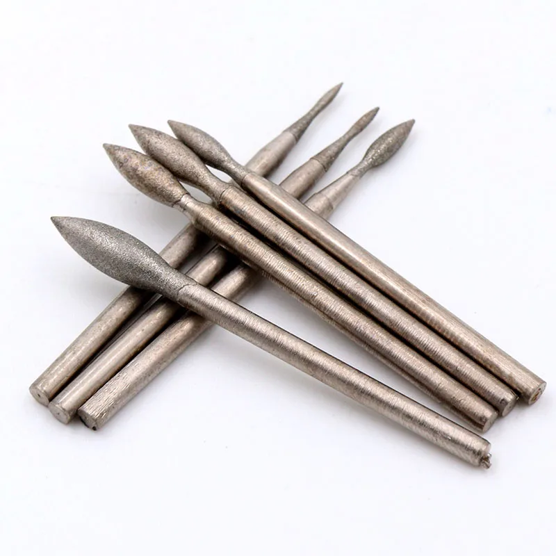 رأس الطحن الماسي ، نتوءات إبرة التلميع ، نتوءات حجر اليشم المعدني ، أدوات النقش لـ Dremel 2.35 مللي متر ، عرقوب J إبرة