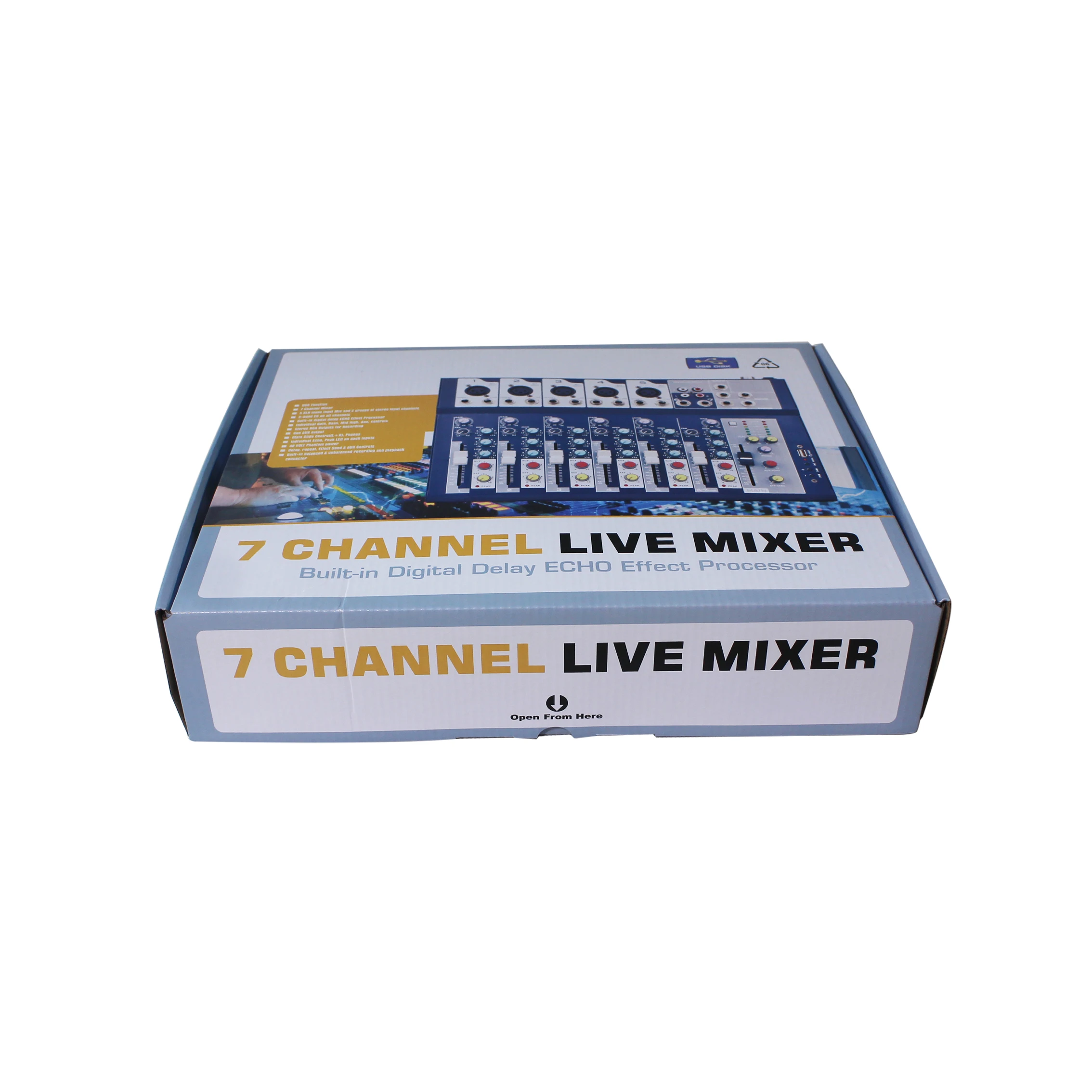 Мини-аудиомиксер pa, 721043, 15 Вт, 7 каналов, Поддержка аудио форматов, Bluetooth для сцены, совещаний и вещания