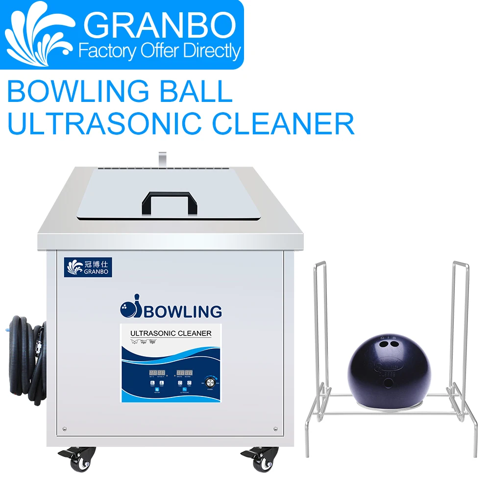 Granbo Bowling Balls Ultrasonic Cleaner 33L 600W Digital Heater Ultrasound Wave Golf Balls Washer Commercial Cleaning Machine