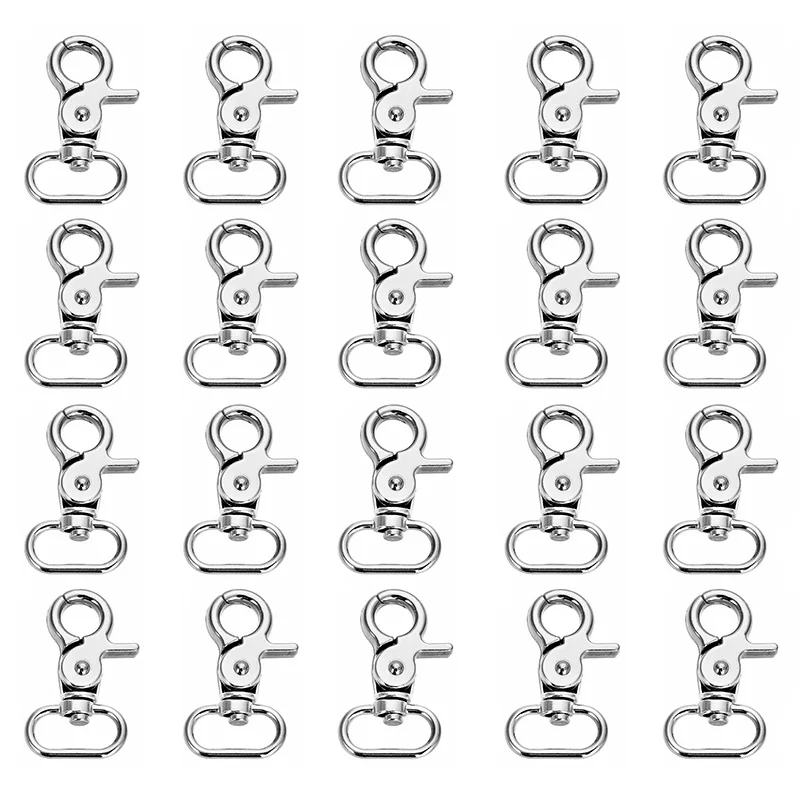 

20pcs Metal llavero Swivel Lobster Clasp Keychain Jewelry Findings Key Chain Alloy Snap Hook Key Chains Rotatable Keychains