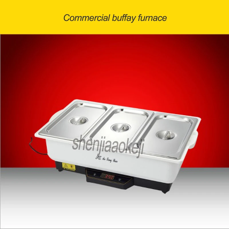 Three grid insulation furnace with stainless steel cover kitchen equipment Electric Buffay stove 500W Commercial buffet furnace