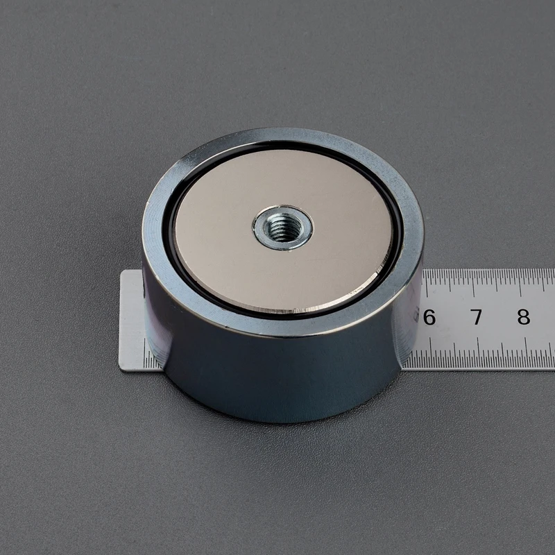 150kg superindução dupla face forte neodímio n52 material de recuperação de ímã de pesca 15m corda durável