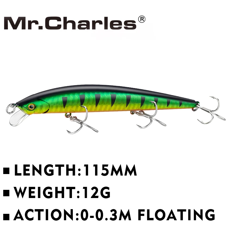 

Mr.Charles CMC054 Fishing Lure 115mm/12g 0-0.3M FLOATING D Eyes Fishing Tackle Shad Minnow Hard Baits Crankbait Wobblers Fishing