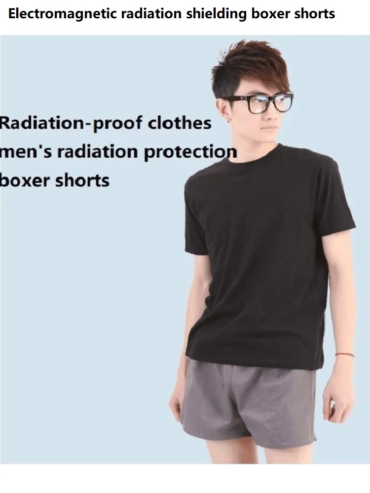 

Ajiacn Electromagnetic radiation shielding boxer shorts,metal fibre anti-radiation short pants man radiation proof shorts AJ701.