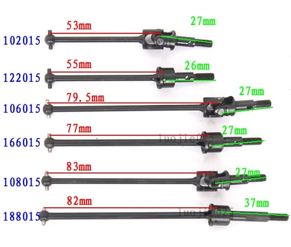 HSP 122015 166015 188015 102015 106015 108015  Dogbone Drive Shaft Joint 2P For HSP Redcat Exceed 1/10 RC Model Car