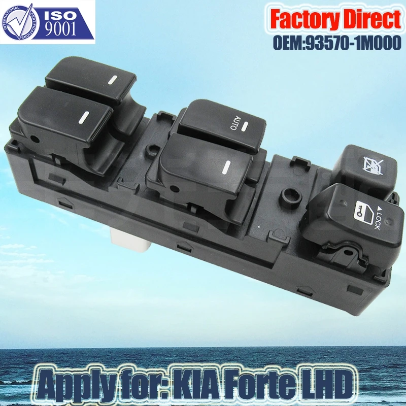 Factory Direct Front Left Master Auto Power Window Switch apply For Hyundai Forte 93570-1M100 2009-2016