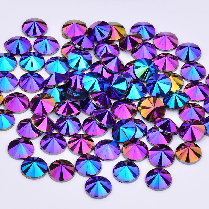 JUNAO 4 5 6 10 mm Pink AB Nail Art Rhinestone Applique Round Crystal Stone Flat Back Acrylic Gems Non Sewing Strass DIY Crafts