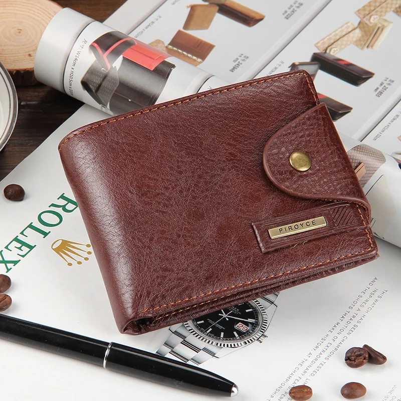 New 2023 Quality Guaranteed PU Leather Brand Men Wallets Design Short Small Male Purses Vintage Hasp Card Holder Carteras Casual