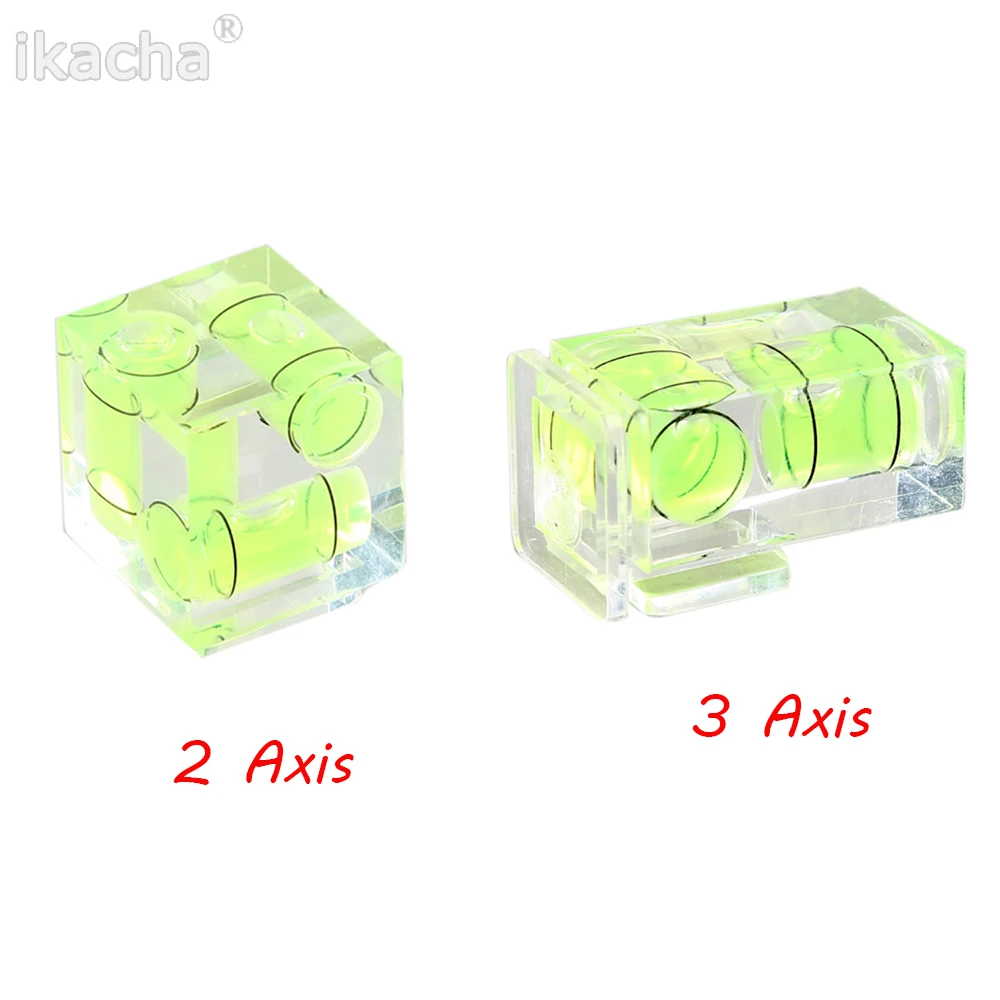 Universal 2 Axis 3 Axis Hot Shoe Fixed Bubble 3D Spirit Level Hot Shoe Mount For Canon For Nikon For Pentax DSLR Camera