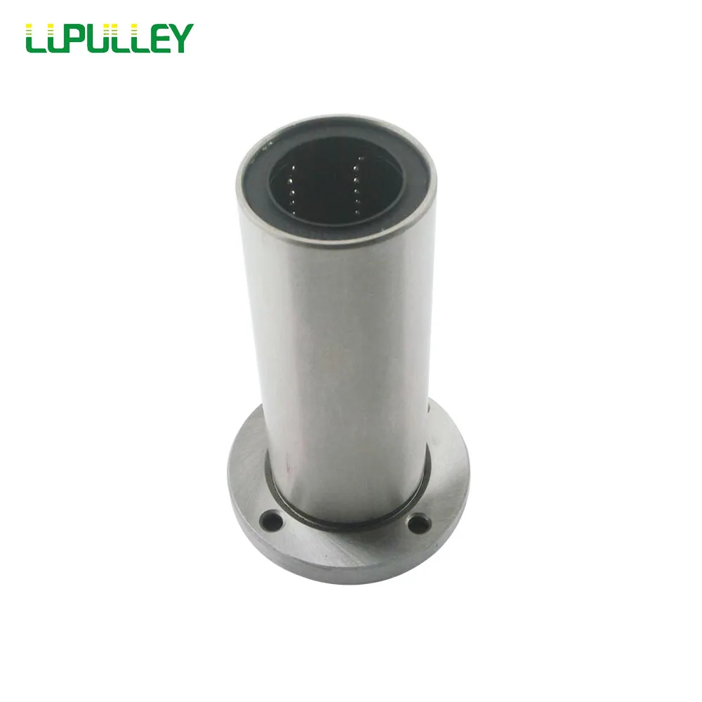 

LUPULLEY 2PCS Round Linear Bearing 20/25/30mm Long Type LMF20/25/30LUU LMF20/25/30UU Steel Flange Linear Bearing CNC Parts