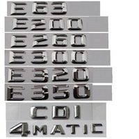 Chrome Shiny Silver Trunk Letters Emblems for Mercedes Benz E43 E53 E55 E63 AMG E200 E250 E300 E320 E350 E400 E180 4MATIC CDI