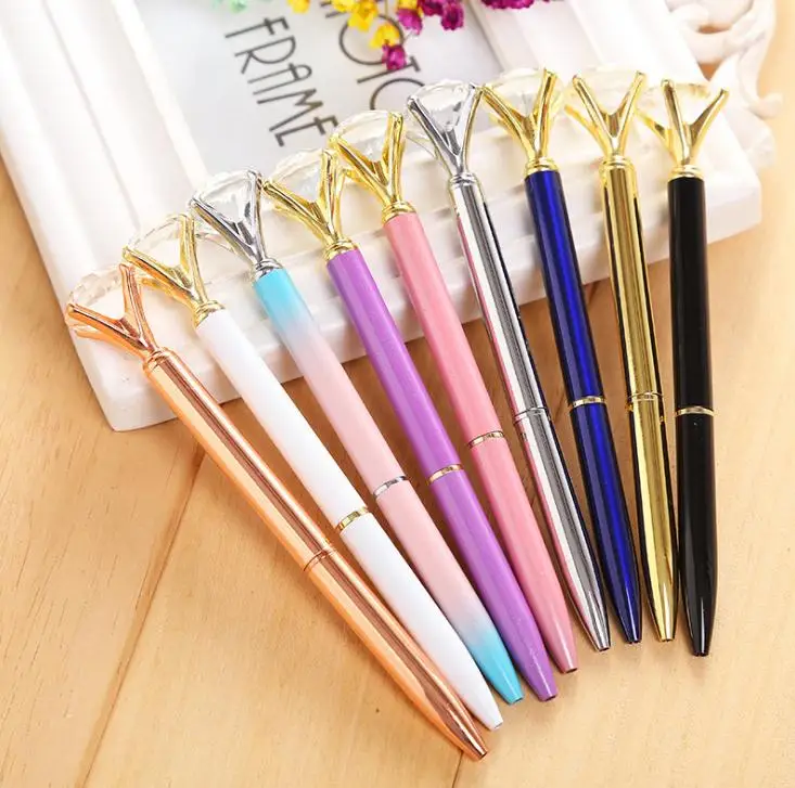 500pcs new arrival diamond pen queen gem crystal gift pen SN1322