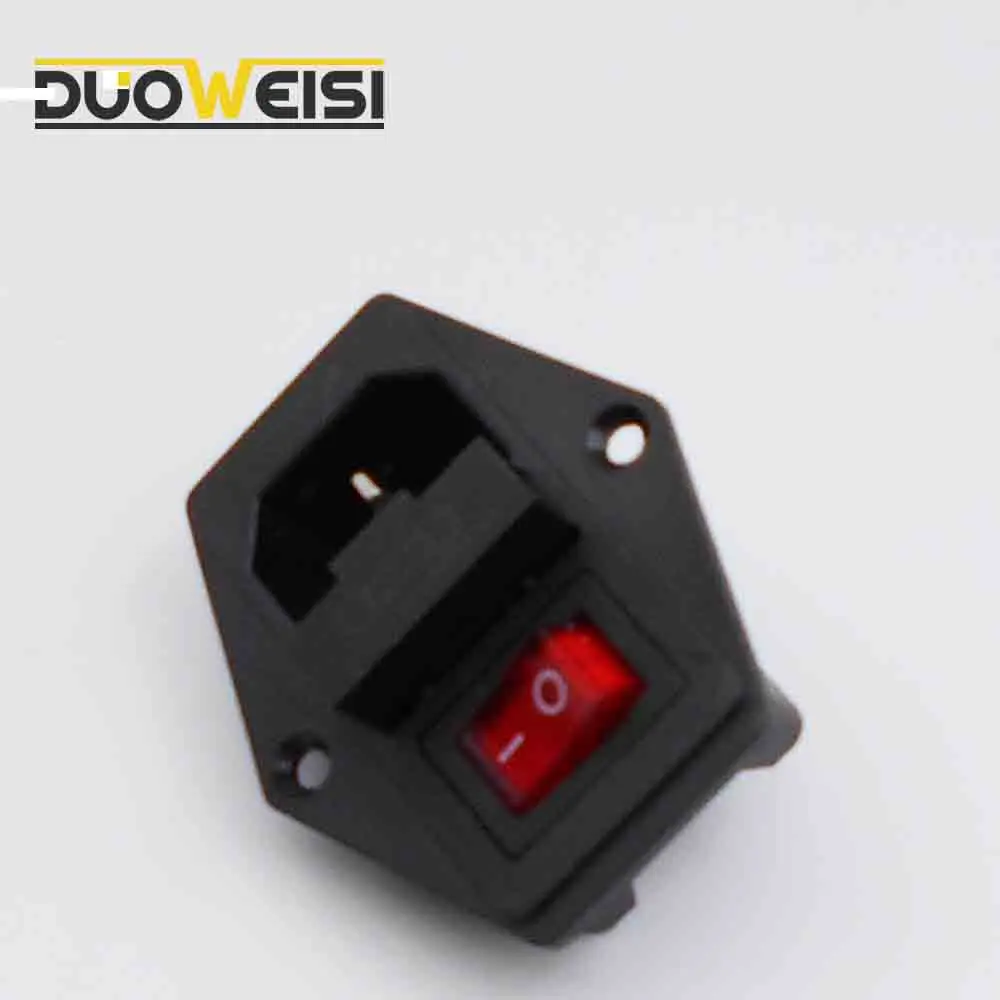 DuoWeiSi 3D Printer parts  220V/110V 5A Power Outlet Socket With Switch And 6A Fuse For 3D Printer KG005