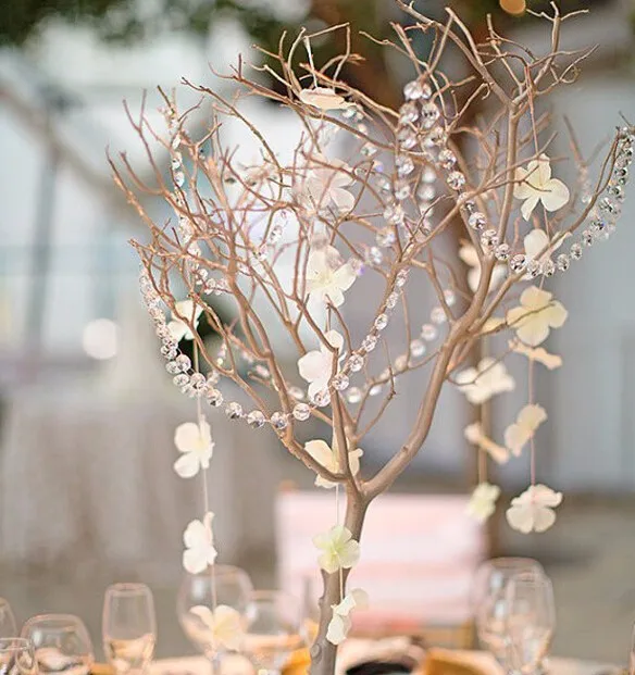 ( 10 Meters ) 33FT /lot (340g) 14mm Clear Acrylic Crystal Beaded Garlands Chandelier Hanging For Wedding Party Decoration