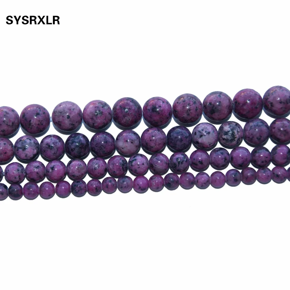 Wholesale Fashion Color Of Gules Dye Dot Natural Stone Beads For Jewelry Making Diy Bracelet Necklace 6/8/10/12 MM 15 