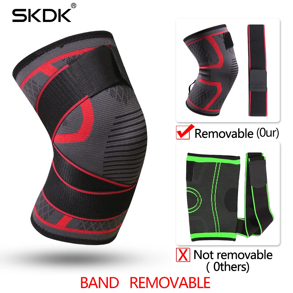 Skdk-加圧ニーパッド,取り外し可能なバンド,crossfitサポート,フィットネス,ランニング,スポーツ,保護膝スリーブ,1個