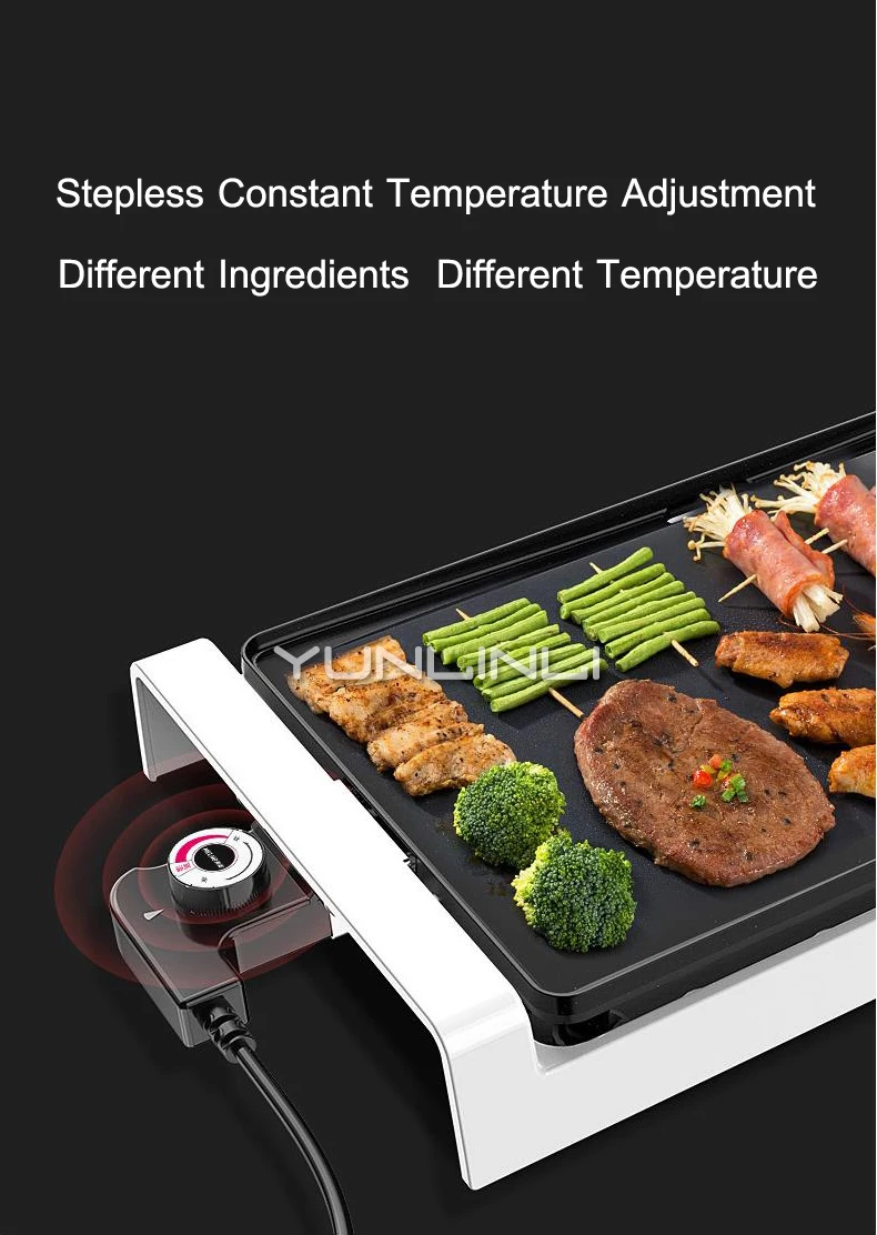 Grill électrique multifonctionnel de style coréen, sans fumée, plaque chauffante pour barbecue domestique, poêle