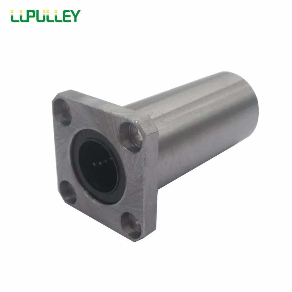 LUPULLEY Square Flange Long Type Linear Motion Bushing Ball Bearing 25/30/35/40mm LMK25/30/35/40LUU Ball Steel for CNC Parts