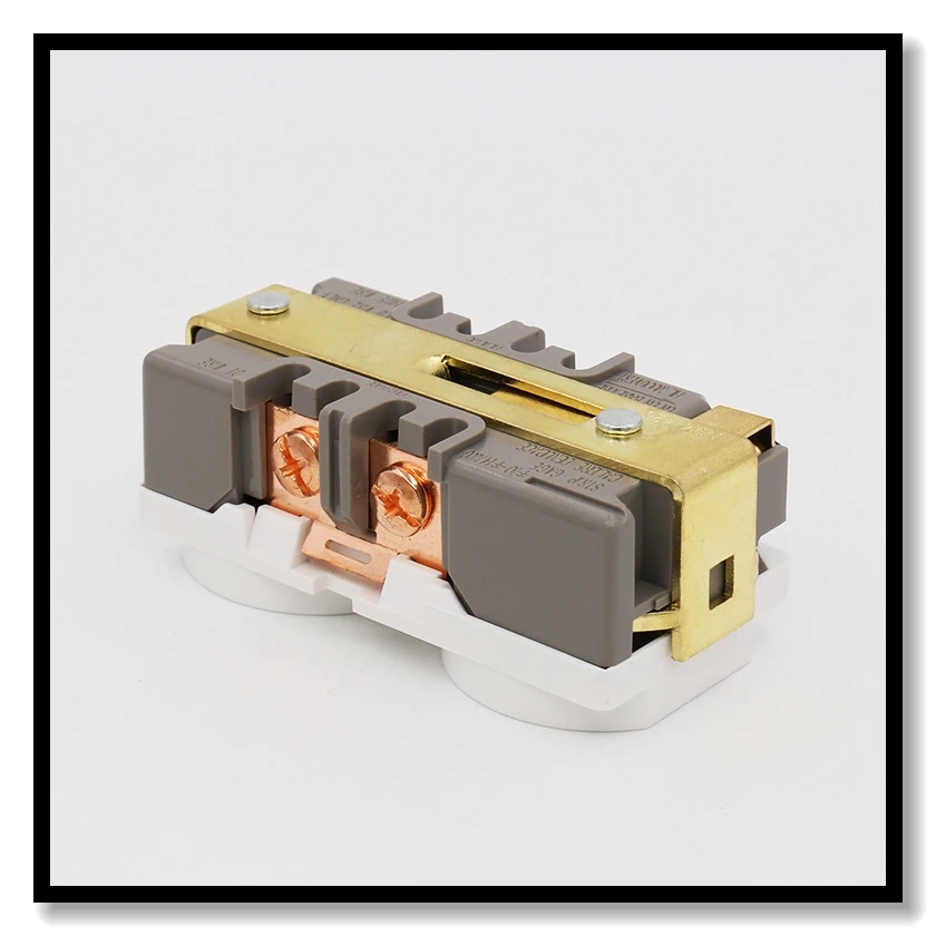 2PCS ISF0007 HIFI Copper Plated US AC Power Duplex Receptacle Wall Outlet Socket hi end