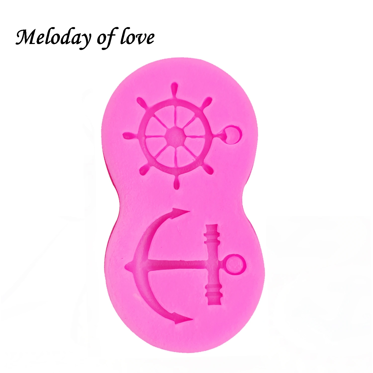 Anchor Rudder Wheel Ship Shape Silicone Mold Fondant Forms Cookie Baking Chocolate Mold Cake Decorating Tools T0209