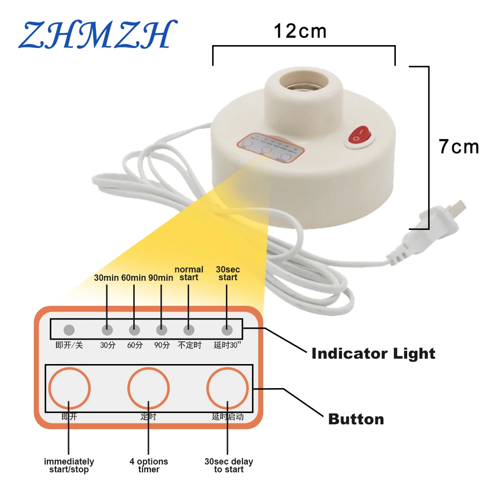 Lámparas germicidas ultravioleta UVC de 220V, lámpara de cuarzo de esterilización E27, luces de desinfección UV 15W 20W 30W, esterilizador de alto