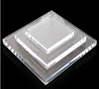 3pcs/set High quality acrylic clear display base plexiglass panel square sheets accept customized