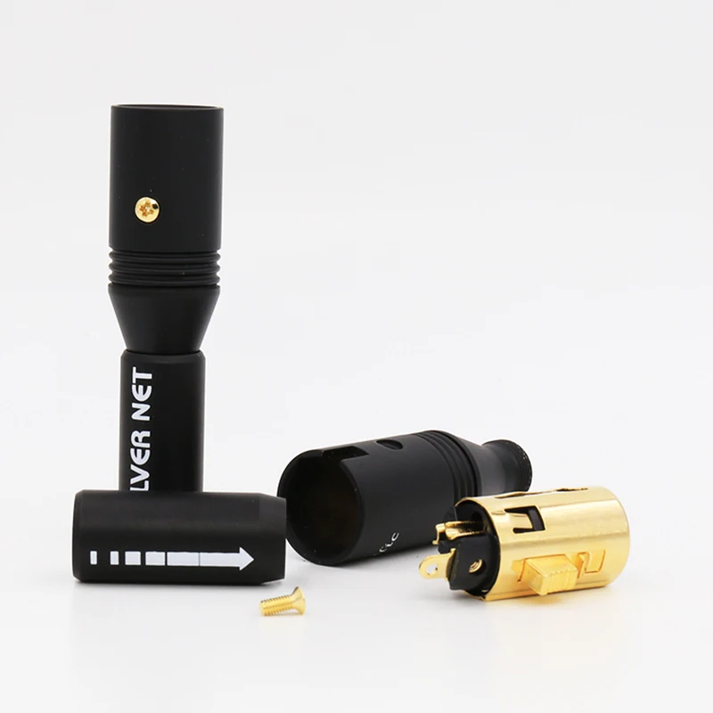 HiFi 24K pozłacane wtyk XLR męskie złącze żeńskie DIY Adapter przewodu Audio