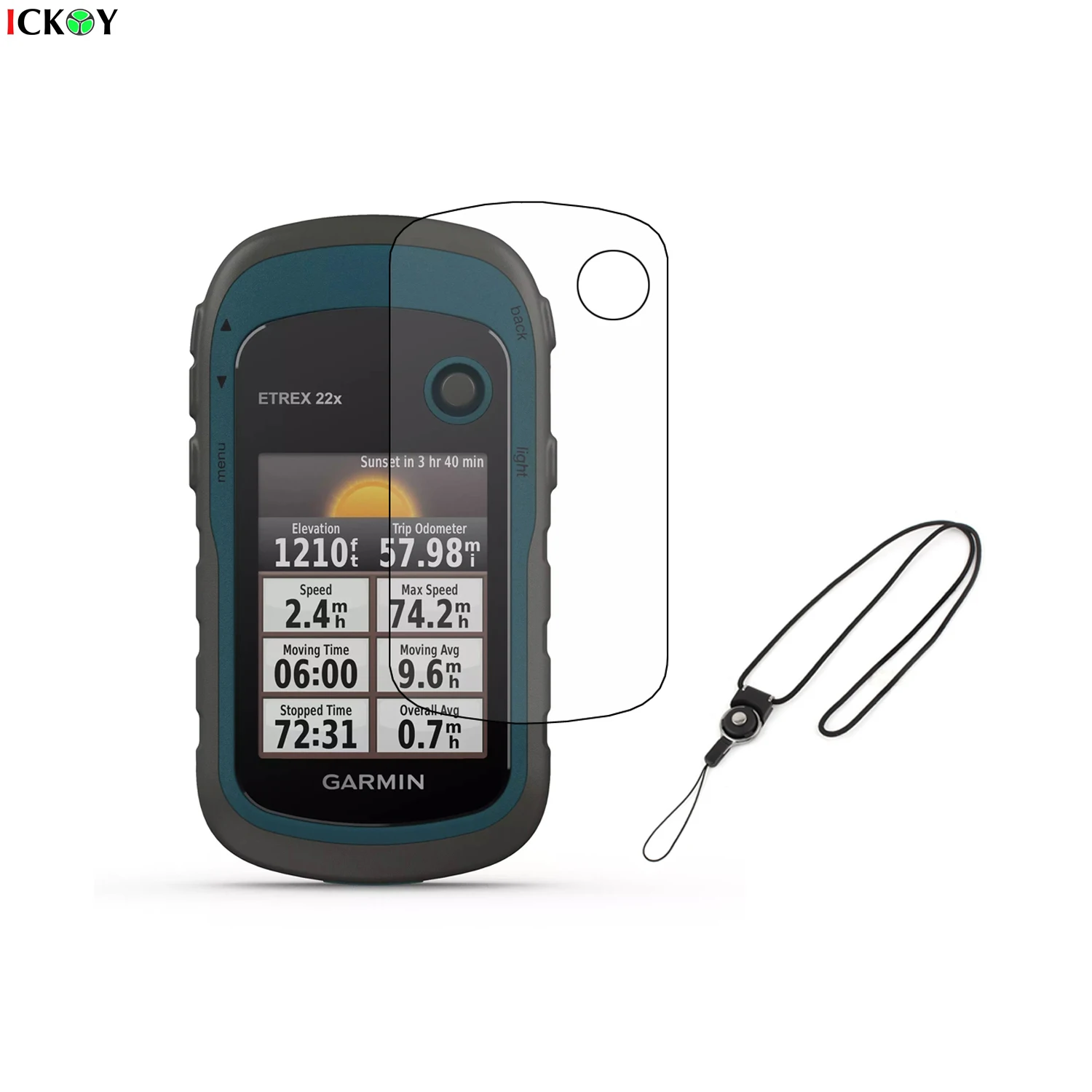 3pcs Screen Protector Cover Shield Film + Detachable Neck Lanyard Hiking Handheld GPS Garmin eTrex 10 20 20X 22X 30 30X 32X 10X