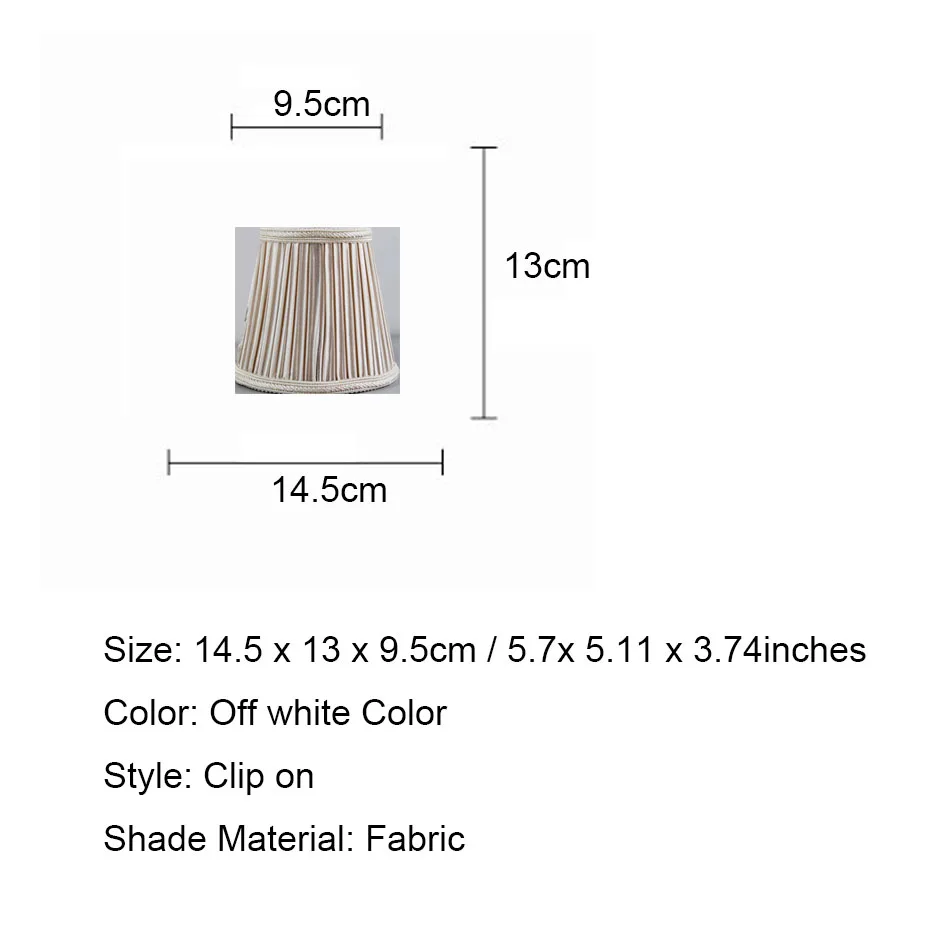 DIA 14.5cm/5.7inch High Quality chandelier Fabric lamp shades for wall lamp, Clip on